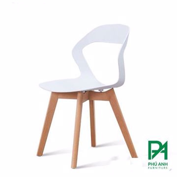 Ghế ăn hiện đại thân nhựa chân gỗ